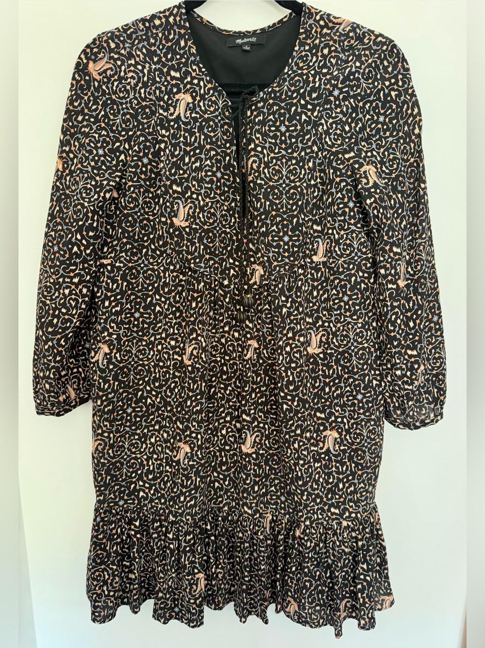 Madewell Silk Fiesta Paisley Ruffle Mini Dress – Size 2 – EUC